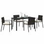 Conjunto de Comedor de Jardín 5 pcs Negro en Sillas de jardín | Comprar online en Foru.es