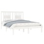 Estructura de cama de madera maciza de pino blanco 140x190 cm de vidaXL, Camas y somieres - Ref: Foro24-3104044, Precio: 136,...