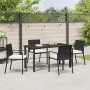Conjunto de Comedor de Jardín 5 pcs Negro en Sillas de jardín | Comprar online en Foru.es