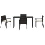 Conjunto de Comedor de Jardín 5 pcs Negro en Sillas de jardín | Comprar online en Foru.es