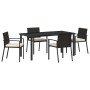 Conjunto de Comedor de Jardín 5 pcs Negro en Sillas de jardín | Comprar online en Foru.es