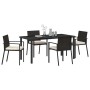 Conjunto de Comedor de Jardín 5 pcs Negro en Sillas de jardín | Comprar online en Foru.es