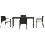 Conjunto de Comedor de Jardín 5 pcs Negro en Sillas de jardín | Comprar online en Foru.es