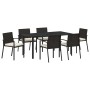 Conjunto de Comedor de Jardín 7 pcs Negro en Sillas de jardín | Comprar online en Foru.es