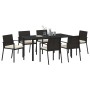Conjunto de Comedor de Jardín 7 pcs Negro en Sillas de jardín | Comprar online en Foru.es