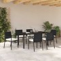 Conjunto de Comedor de Jardín 7 pcs Negro en Sillas de jardín | Comprar online en Foru.es