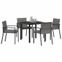 Conjunto de Comedor de Jardín 5 pcs Gris en Sillas de jardín | Comprar online en Foru.es