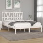 Estructura de cama madera maciza de pino blanco 120x200 cm de vidaXL, Camas y somieres - Ref: Foro24-3103994, Precio: 131,04 ...