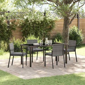 Conjunto de Comedor de Jardín 5 pcs Gris en Sillas de jardín | Comprar online en Foru.es