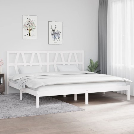 Estructura de cama madera maciza de pino blanco 200x200 cm de vidaXL, Camas y somieres - Ref: Foro24-3104019, Precio: 140,92 ...