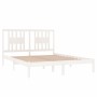 Estructura de cama de madera maciza de pino blanco 160x200 cm de vidaXL, Camas y somieres - Ref: Foro24-3104074, Precio: 135,...