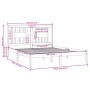 Estructura de cama de madera maciza de pino blanco 160x200 cm de vidaXL, Camas y somieres - Ref: Foro24-3104074, Precio: 135,...