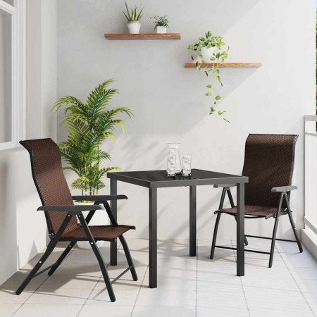 Conjunto de Comedor de Jardín 3 pcs Marrón en Sillas de jardín | Comprar online en Foru.es