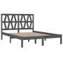 Estructura de cama de madera maciza de pino gris 200x200 cm de vidaXL, Camas y somieres - Ref: Foro24-3104020, Precio: 161,74...