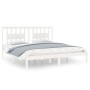 Estructura de cama madera maciza blanco Supe King 180x200 cm de vidaXL, Camas y somieres - Ref: Foro24-3104079, Precio: 153,0...