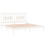 Estructura de cama madera maciza blanco Supe King 180x200 cm de vidaXL, Camas y somieres - Ref: Foro24-3104079, Precio: 153,0...