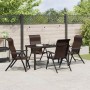 Conjunto de Comedor de Jardín 5 pcs Marrón Poliratán en Sillas de jardín | Comprar online en Foru.es