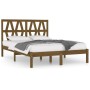 Estructura de cama madera maciza de pino marrón miel 200x200 cm de vidaXL, Camas y somieres - Ref: Foro24-3104021, Precio: 16...