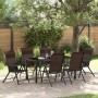 Conjunto de Comedor de Jardín 7 pcs Marrón Poliratán en Sillas de jardín | Comprar online en Foru.es