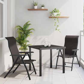 Conjunto de Comedor de Jardín 3 pcs Negro Poliratán en Sillas de jardín | Comprar online en Foru.es