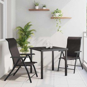Conjunto de Comedor de Jardín 3 pcs Negro Poliratán en Sillas de jardín | Comprar online en Foru.es