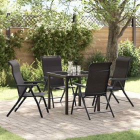Conjunto de Comedor de Jardín 5 pcs Negro Café en Sillas de jardín | Comprar online en Foru.es