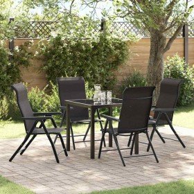 Conjunto de Comedor de Jardín 5 pcs Negro Café en Sillas de jardín | Comprar online en Foru.es