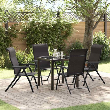 Conjunto de Comedor de Jardín 5 pcs Negro Café en Sillas de jardín | Comprar online en Foru.es