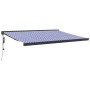 Toldo retráctil aluminio y tela azul y blanco 4,5x3 m de vidaXL, Toldos - Ref: Foro24-3154599, Precio: 703,71 €, Descuento: %