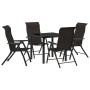 Conjunto de Comedor de Jardín 5 pcs Negro Café en Sillas de jardín | Comprar online en Foru.es