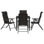 Conjunto de Comedor de Jardín 5 pcs Negro Café en Sillas de jardín | Comprar online en Foru.es