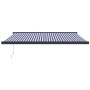 Toldo retráctil aluminio y tela azul y blanco 4,5x3 m de vidaXL, Toldos - Ref: Foro24-3154599, Precio: 703,71 €, Descuento: %