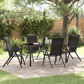 Conjunto de Comedor de Jardín 5 pcs Negro Poliratán en Sillas de jardín | Comprar online en Foru.es