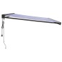 Toldo retráctil aluminio y tela azul y blanco 4,5x3 m de vidaXL, Toldos - Ref: Foro24-3154599, Precio: 703,71 €, Descuento: %