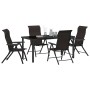 Conjunto de Comedor de Jardín 5 pcs Negro Poliratán en Sillas de jardín | Comprar online en Foru.es