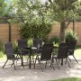 Conjunto de Comedor de Jardín 7 pcs Negro Poliratán en Sillas de jardín | Comprar online en Foru.es