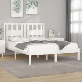 Solid white pine wood bed frame 160x200 cm by vidaXL, Beds and slatted bases - Ref: Foro24-3103944, Price: 146,24 €, Discount: %