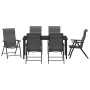 Conjunto de Comedor de Jardín 7 pcs Gris Poliratán en Sillas de jardín | Comprar online en Foru.es