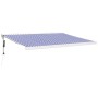Toldo retráctil aluminio y tela azul y blanco 4,5x3 m de vidaXL, Toldos - Ref: Foro24-3154574, Precio: 785,98 €, Descuento: %
