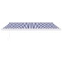 Toldo retráctil aluminio y tela azul y blanco 4,5x3 m de vidaXL, Toldos - Ref: Foro24-3154574, Precio: 785,98 €, Descuento: %