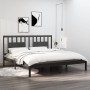 Estructura de cama de madera maciza de pino gris 200x200 cm de vidaXL, Camas y somieres - Ref: Foro24-3104085, Precio: 161,68...