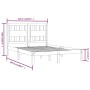 Estructura de cama madera maciza de pino blanco 120x200 cm de vidaXL, Camas y somieres - Ref: Foro24-3103929, Precio: 123,55 ...