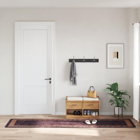 Alfombra lavable antideslizante negro y dorado 80x300 cm en Alfombras | Comprar online en Foru.es