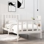 Estructura de cama individual madera maciza blanco 90x190 cm de vidaXL, Camas y somieres - Ref: Foro24-3104094, Precio: 103,2...