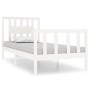Estructura de cama individual madera maciza blanco 90x190 cm de vidaXL, Camas y somieres - Ref: Foro24-3104094, Precio: 103,2...