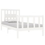 Estructura de cama individual madera maciza blanco 90x190 cm de vidaXL, Camas y somieres - Ref: Foro24-3104094, Precio: 103,2...
