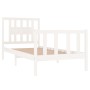 Estructura de cama individual madera maciza blanco 90x190 cm de vidaXL, Camas y somieres - Ref: Foro24-3104094, Precio: 103,2...