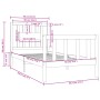 Estructura de cama individual madera maciza blanco 90x190 cm de vidaXL, Camas y somieres - Ref: Foro24-3104094, Precio: 103,2...