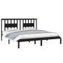 Estructura de cama de madera maciza de pino negro 200x200 cm de vidaXL, Camas y somieres - Ref: Foro24-3104087, Precio: 161,8...