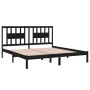 Estructura de cama de madera maciza de pino negro 200x200 cm de vidaXL, Camas y somieres - Ref: Foro24-3104087, Precio: 161,8...